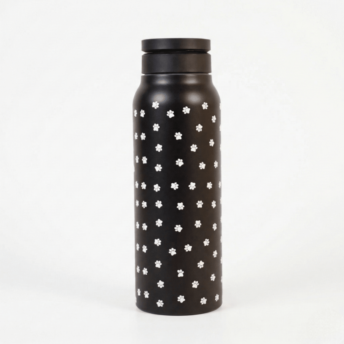 Black Paw Print Stainless Steel Water Bottle - 800 ml - Memories Insite